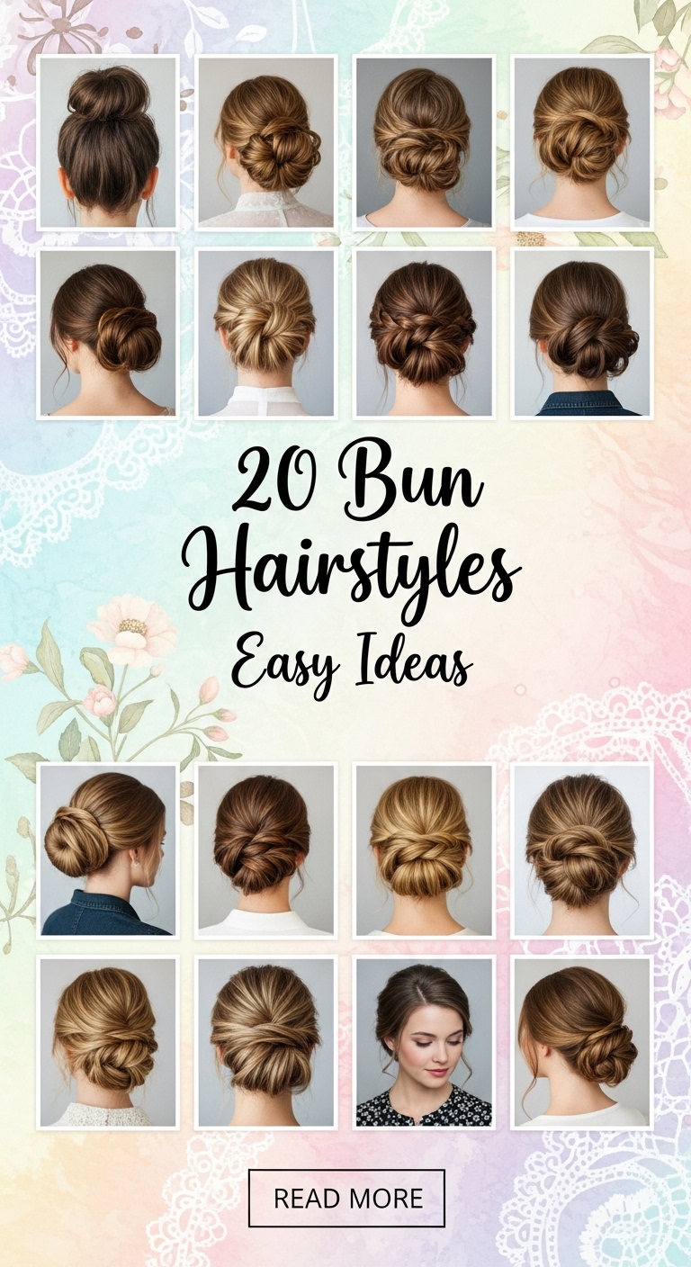 20 bun hairstyles easy ideas