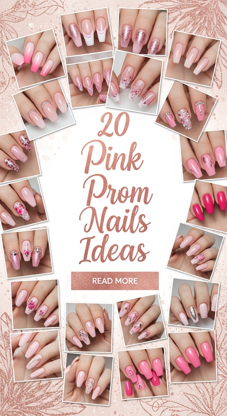 20 pink prom nails ideas