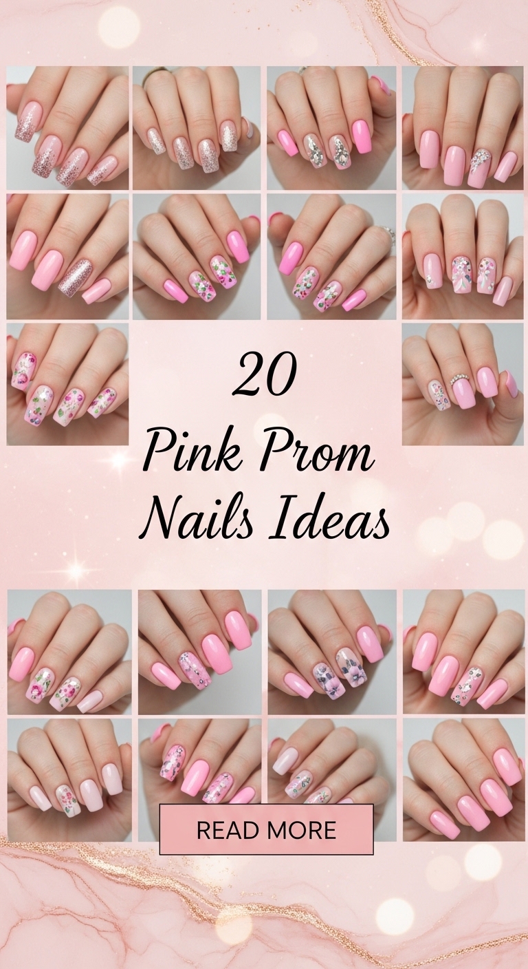 20 Pink Prom Nails Ideas