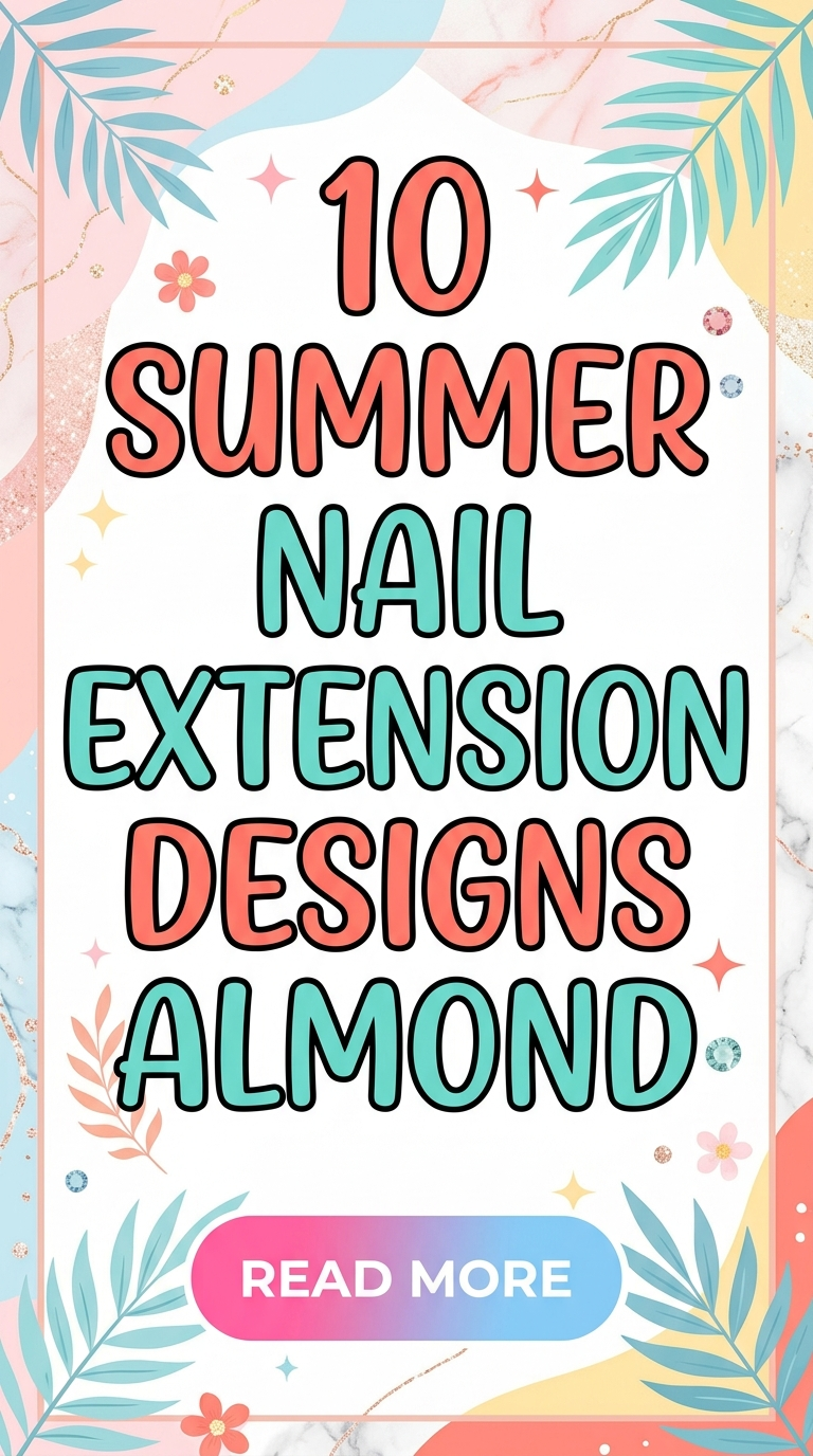 10 Summer Nail Extension Designs Almond