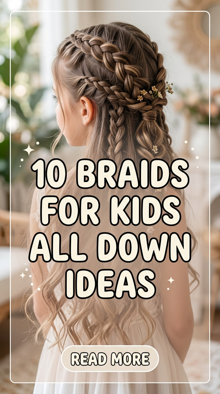 10 Braids For Kids All Down Ideas