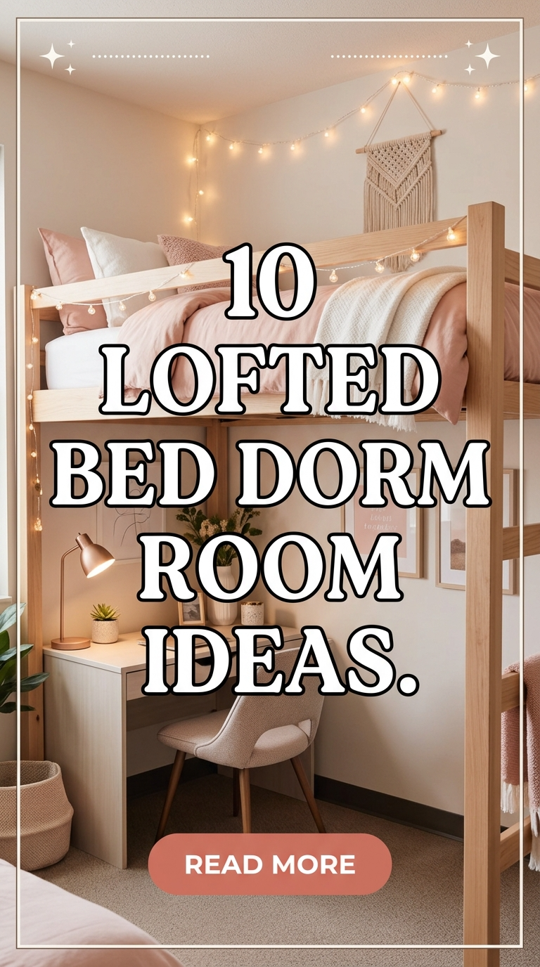 10 Lofted Bed Dorm Room ideas