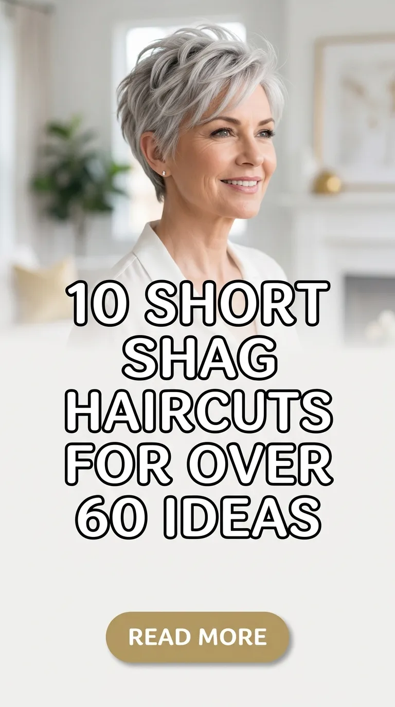 10 Short Shag Haircuts for Over 60 Ideas