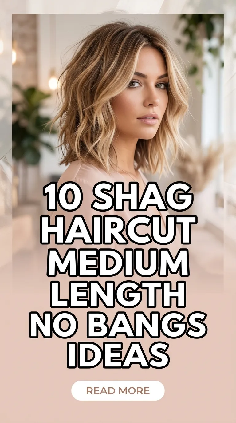 10 Shag Haircut Medium Length No Bangs Ideas