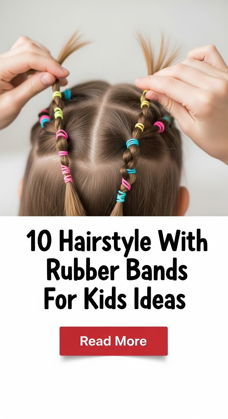 10 Hairstyle With Rubber Bands For Kids Ideas