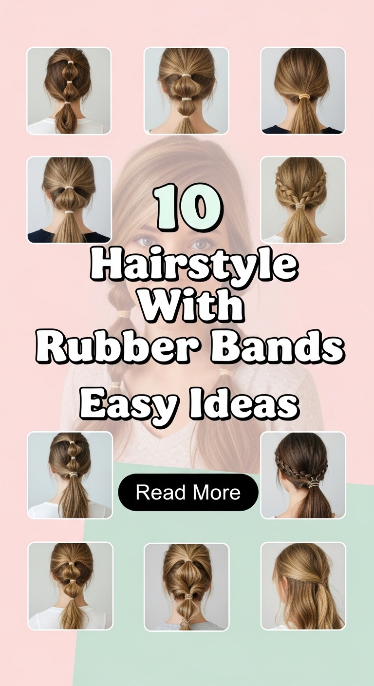 10 Hairstyle With Rubber Bands Easy Ideas