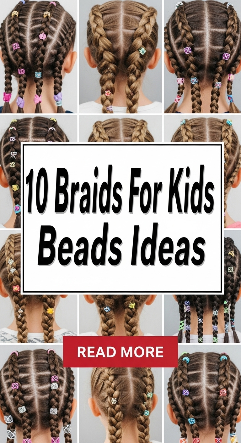 10 Braids For Kids Beads Ideas