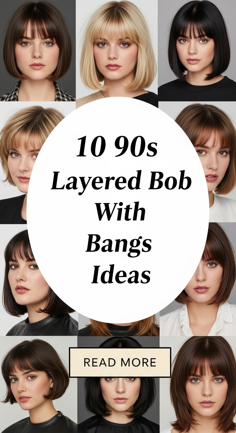 10 90s Layered Bob With Bangs Ideas
