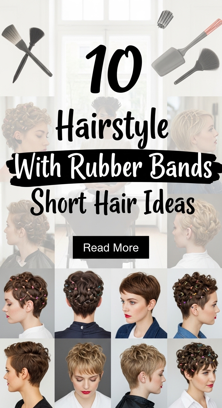 10 Hairstyle With Rubber Bands Short Hair Ideas