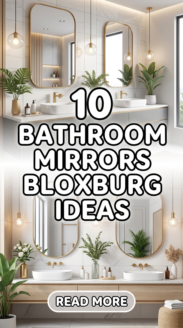 10 Bathroom Mirrors Bloxburg Ideas