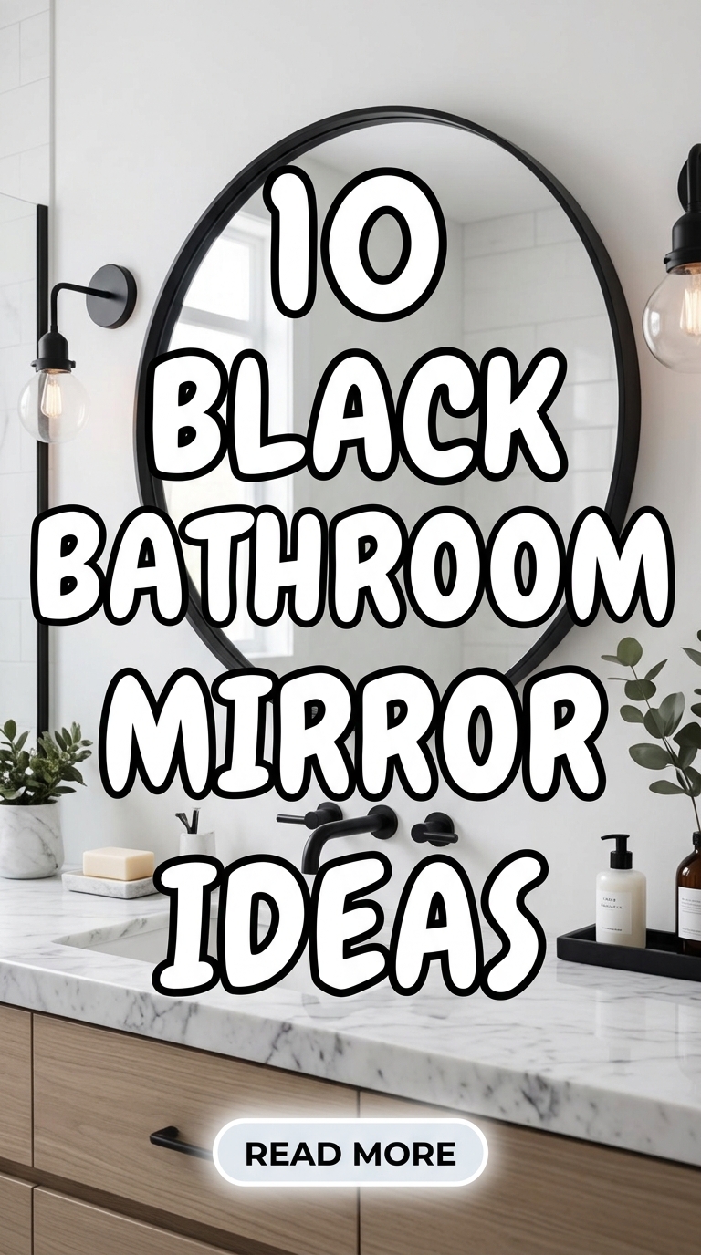 10 Black Bathroom Mirror Ideas