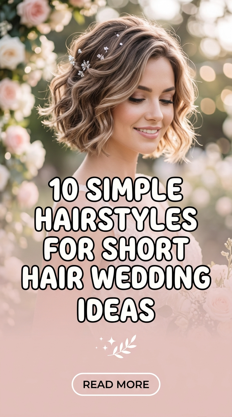 10 Simple Hairstyles For Short Hair Wedding Ideas
