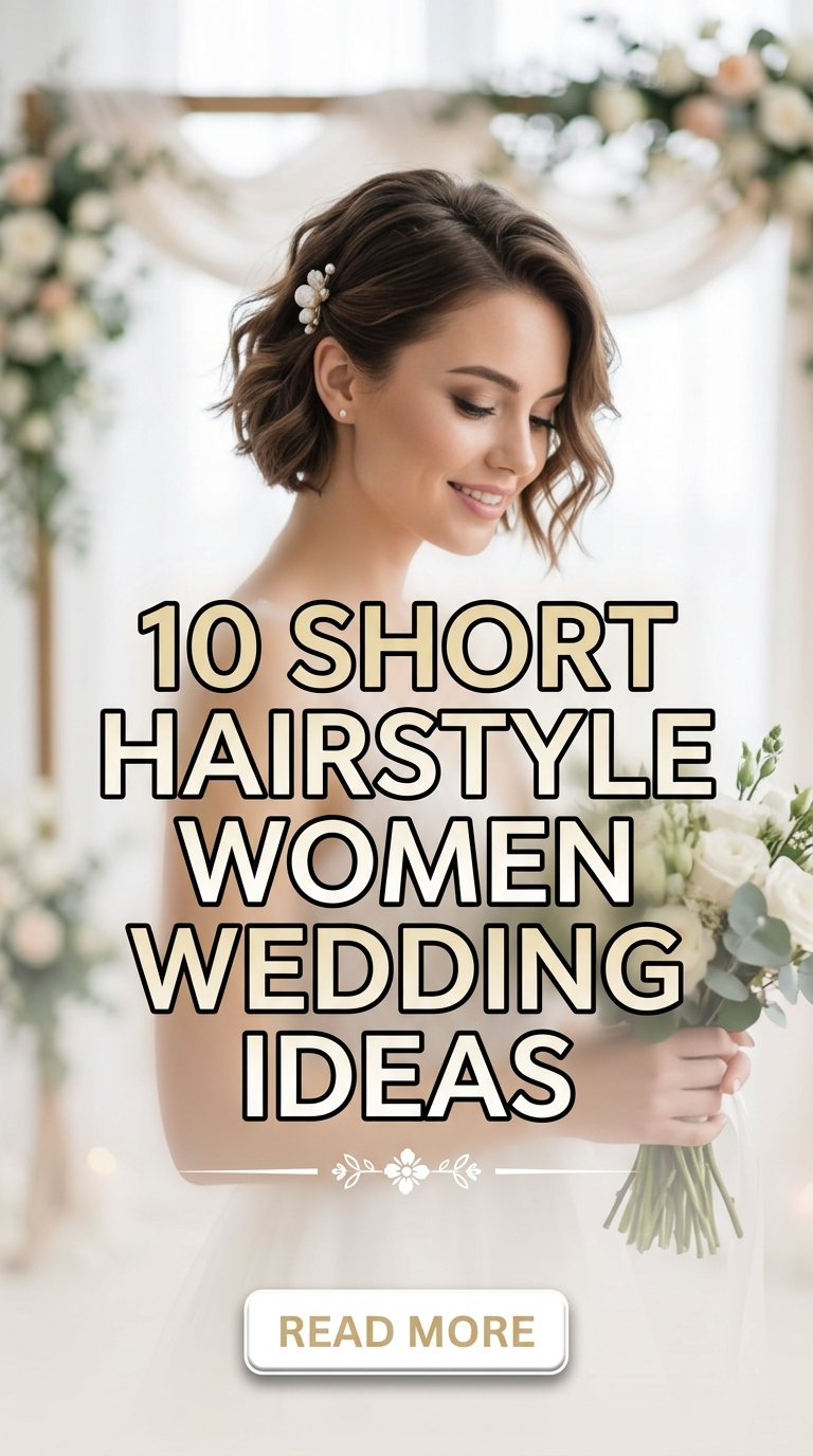 10 Short Hairstyle Women Wedding Ideas
