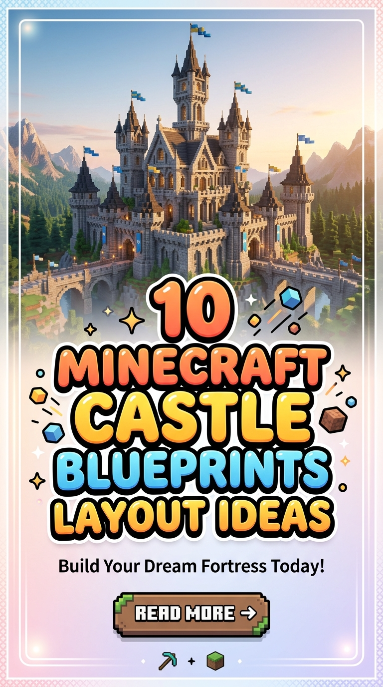 10 Minecraft Castle Blueprints Layout Ideas
