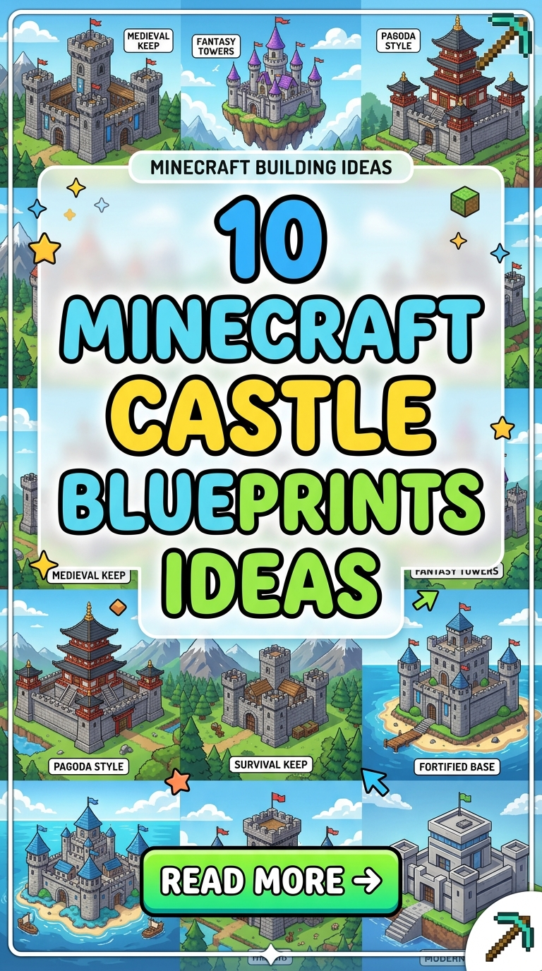 10 Minecraft Castle Blueprints Ideas