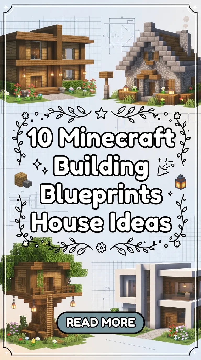 10 Minecraft Building Blueprints House Ideas