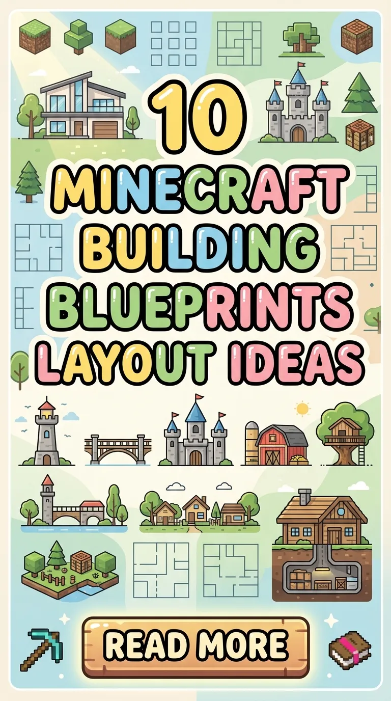 10 Minecraft Building Blueprints Layout Ideas