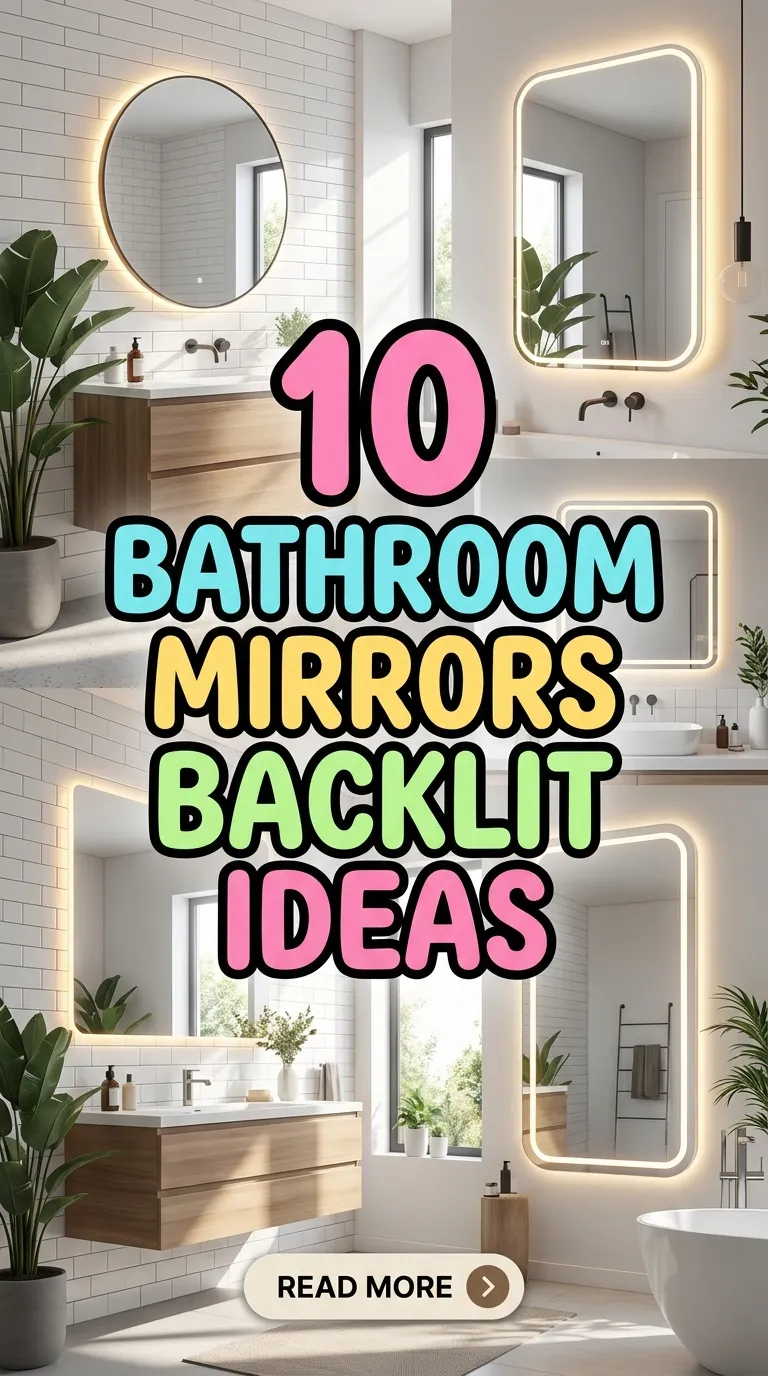10 Bathroom Mirrors Backlit Ideas