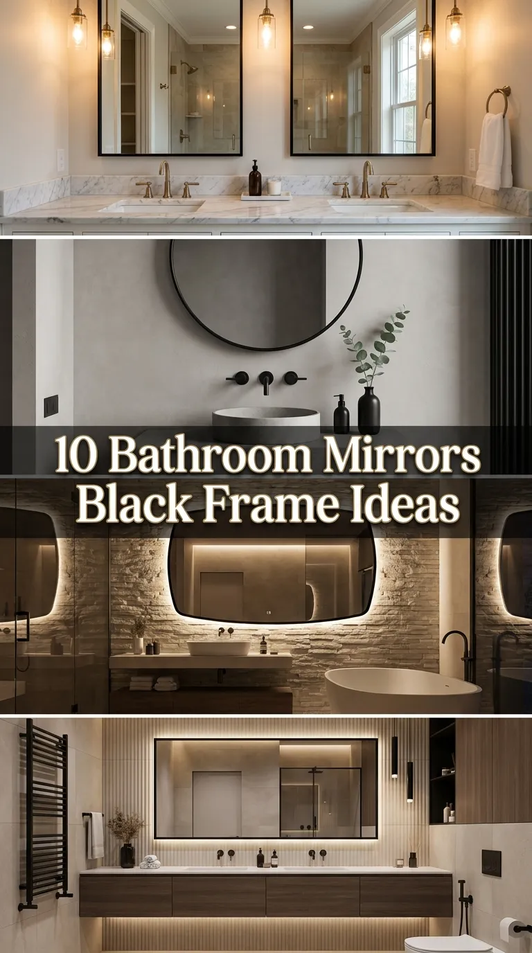 10 Bathroom Mirrors Black Frame Ideas